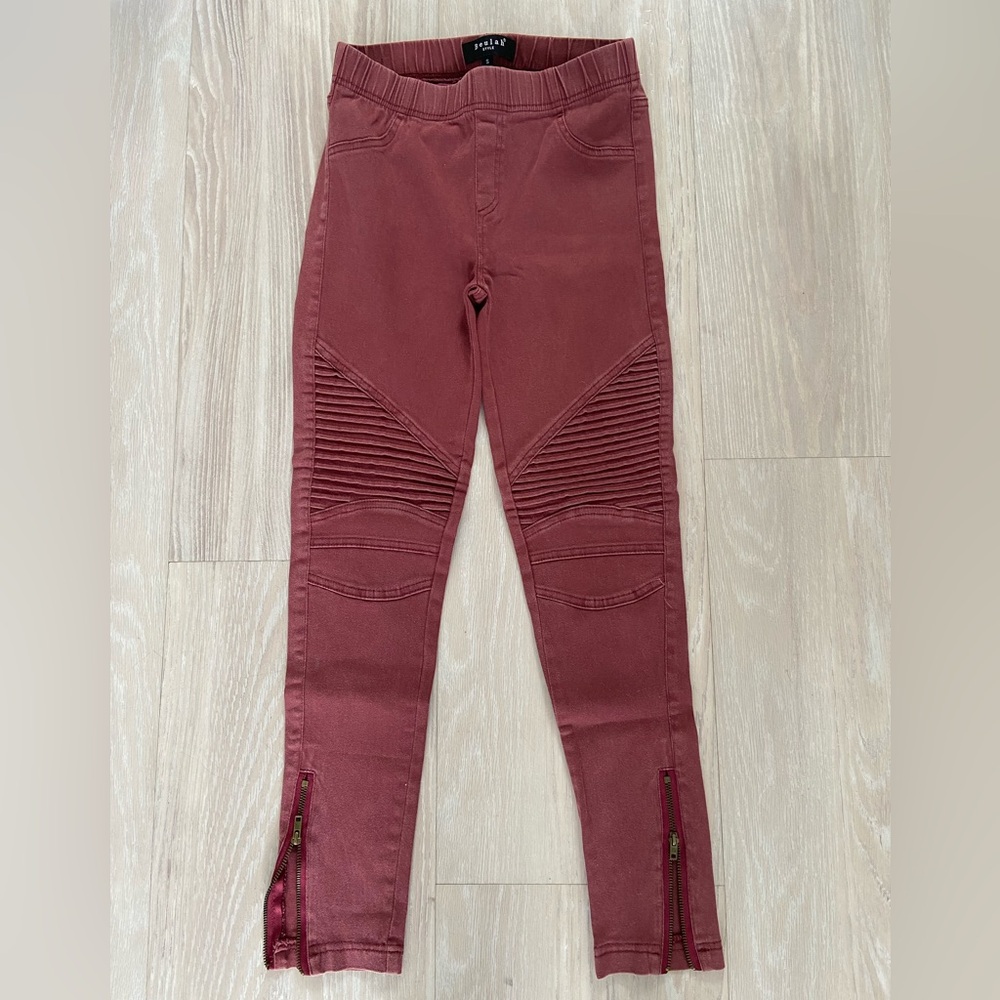 Beulah Ankle Zip Moto Stretch Pants